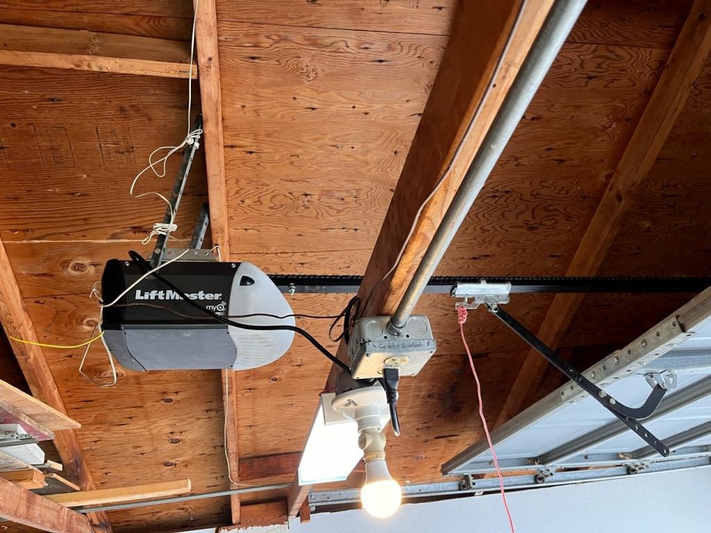 High-quality garage door opener being installed for safe and efficient operation.