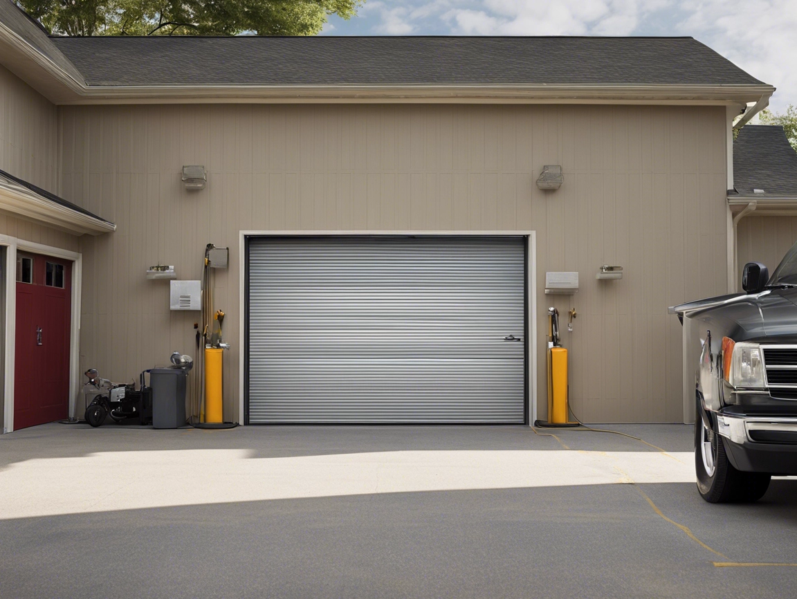 Expert Commercial Garage Door Repair Service Technician Inspecting a Warehouse Door"