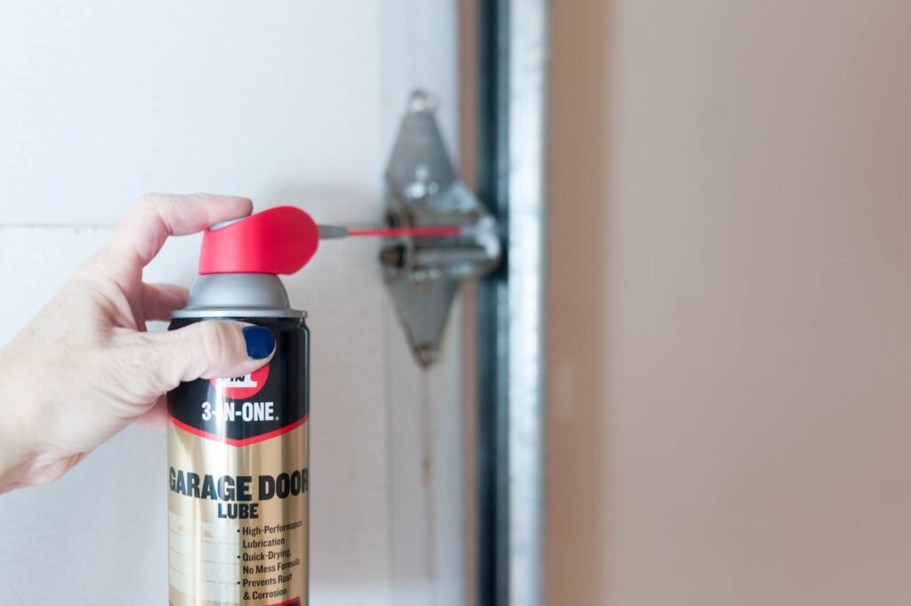 noisy garage door lubricate